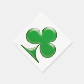 Irish Green Clover Kleeblatt Serviette (Ecke)