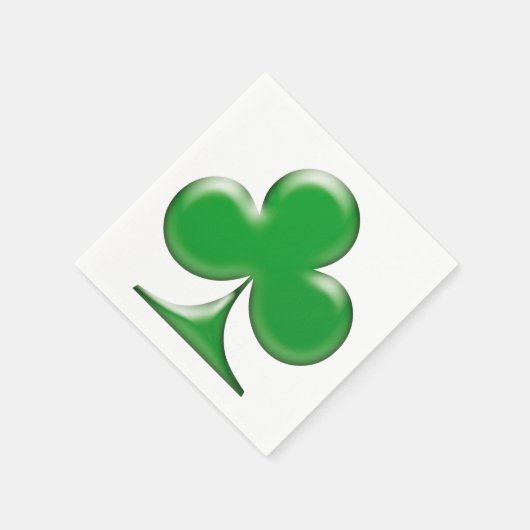 Irish Green Clover Kleeblatt Serviette (Ecke)