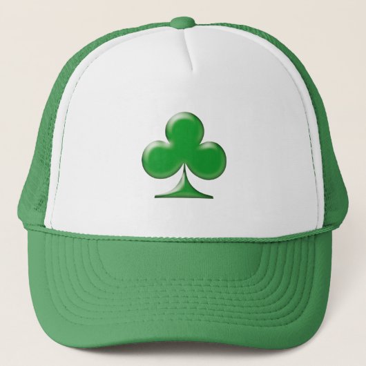 Irish Green Clover Kleeblatt Truckerkappe (Vorderseite)