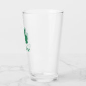 Irish Green Clover Personalisiert Nachname Beer Glas (Links)