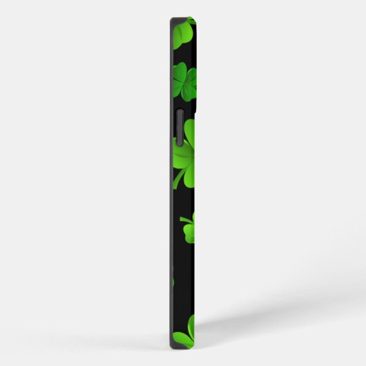 Irish Green Clovers Vier-Blatt Lucky iPhone Hülle (Rechte Seite)