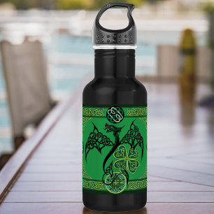 Irish Green Dragon Celtic Edelstahlflasche