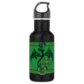 Irish Green Dragon Celtic Edelstahlflasche (Vorderseite)