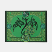 Irish Green Dragon Celtic Fußmatte (Vorderseite)