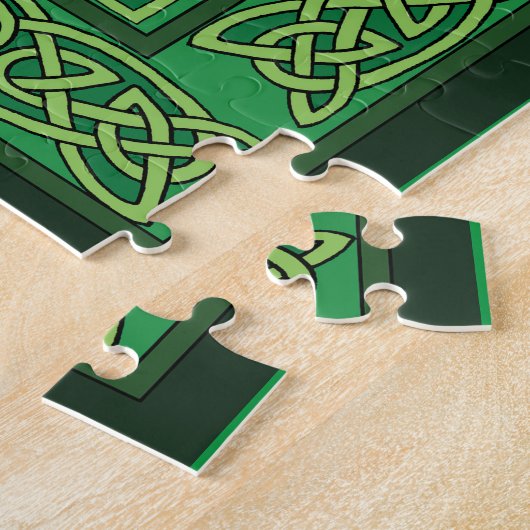 Irish Green Dragon Celtic Puzzle (Seite)