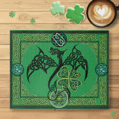 Irish Green Dragon Celtic Puzzle