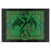 Irish Green Dragon Celtic Schneidebrett (Vorderseite)