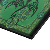 Irish Green Dragon Celtic Schneidebrett (Ecke)