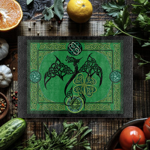 Irish Green Dragon Celtic Schneidebrett