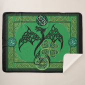 Irish Green Dragon Celtic Sherpadecke (Vorderseite (Horizontal))