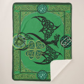 Irish Green Dragon Celtic Sherpadecke (Vorderseite)