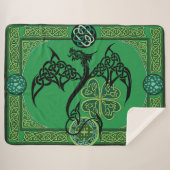 Irish Green Dragon Celtic Sherpadecke (Vorderseite (Horizontal))