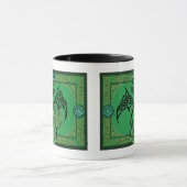 Irish Green Dragon Celtic Tasse (Zentrum)