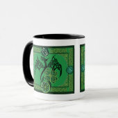 Irish Green Dragon Celtic Tasse (Vorderseite Links)