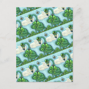 IRISH GREEN FLAMINGO, NIEDLICH GLÜCKLICH ST. PATRI FEIERTAGSPOSTKARTE
