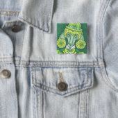 IRISH GREEN FRANZÖSISCHES POODLE, DOG BUTTON Squar (Beispiel)