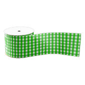 Irish Green Gingham Kariert Gemustert Ripsband (Spule)