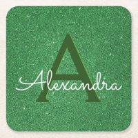Irish Green Glitzer & Sparkle Monogram