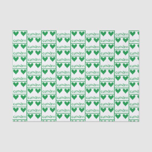 Irish Green Hearts Seidenpapier (Vorderseite)