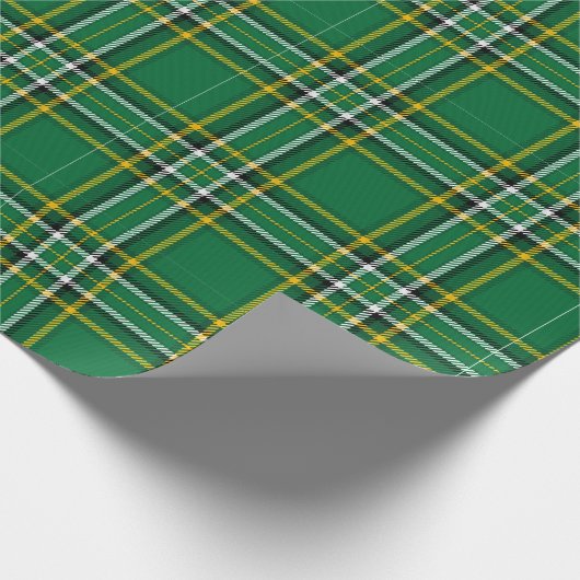 Irish Green Kariert Geschenkpapier (Ecke)