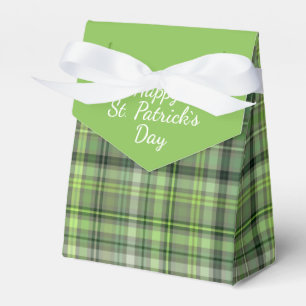 Irish Green Kariert Pattern Happy St Patrick`s Day Geschenkschachtel