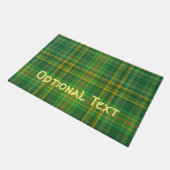 Irish Green Kariert (Tartan) Custom Fußmatte (Schrägansicht)