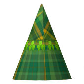 Irish Green Kariert (Tartan) Custom Partyhütchen (Rückseite)