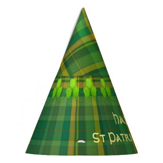 Irish Green Kariert (Tartan) Custom Partyhütchen (Links)
