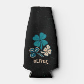 Irish Green Kleeblatt Closing Personalisiert Flaschenkühler (Vorderseite)