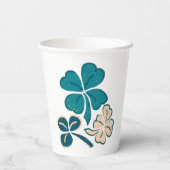 Irish Green Kleeblatt Closing Zeichnend Pappbecher (Rückseite)