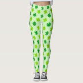 Irish Green Kleeblatt Leggings (Vorderseite)