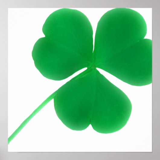 Irish Green Kleeblatt Simple | St. Patrick's Day Poster (Vorne)