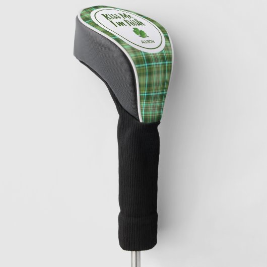 Irish Green Kleeblatt St Patricks Day Monogram Golf Headcover (angewinkelt)