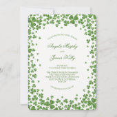 Irish Green Kleeblatt Wedding Einladung (Vorderseite)