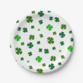 Irish Green Kleeblatts St Patricks Day Party Plate Pappteller (Vorderseite)