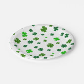 Irish Green Kleeblatts St Patricks Day Party Plate Pappteller (Schrägansicht)