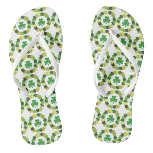 Irish Green Kleeblatts St. Patrick's Day Wreath Badesandalen