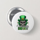 Irish Green Lass Uns Den Schlamassel Beginnen Retr Button (Vorne & Hinten)