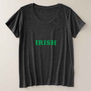 Irish Green letters Große Größe T-Shirt