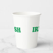 Irish Green moderne Typografie Saint Patrick's Day Pappbecher (Rechts)