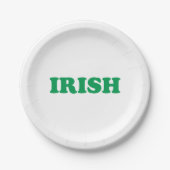 Irish Green moderne Typografie Saint Patrick's Day Pappteller (Vorderseite)