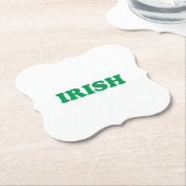 Irish Green moderne Typografie Saint Patrick's Day Untersetzer (angewinkelt)