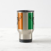 IRISH Green Orange mit Coolem BULL / TAURUS Zodiac Reisebecher (Mittel)
