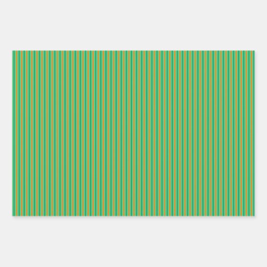 Irish Green & Orange St. Patrick's Day Patterns Geschenkpapier Set (Vorderseite 2)