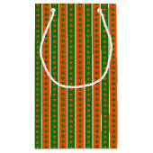 IRISH GREEN ORANGE WHITE ROWS OF STARS KLEINE GESCHENKTÜTE (Rückseite)