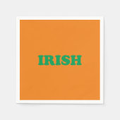Irish Green Orange White Saint Patrick's Day Serviette (Vorderseite)
