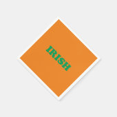 Irish Green Orange White Saint Patrick's Day Serviette (Ecke)