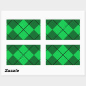Irish Green Raute Rechteckiger Aufkleber (Blatt)