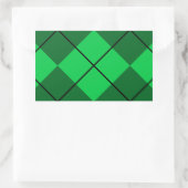 Irish Green Raute Rechteckiger Aufkleber (Tasche)