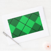 Irish Green Raute Rechteckiger Aufkleber (Umschlag)
